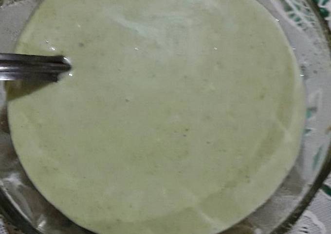 Recipe of Speedy Mint Yoghurt dressing for falafel wraps