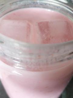 Una foto de Batido de frambuesas