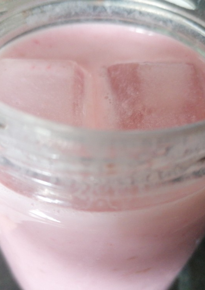 Una foto de Batido de frambuesas