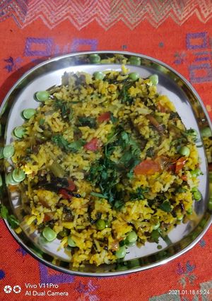 A picture of Mix veg pulao.