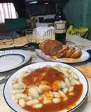 Ñoquis con Matambre de cerdo relleno