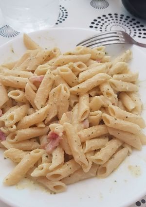 Foto principal de Pasta con salsa de puerro y calabacín