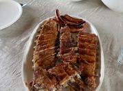 Una foto de churrasco en salsa