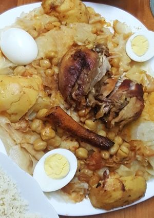 صورة لوصفة الشخشوخة على طريقة سيهام ديلخ الباتنية