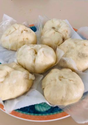 Una foto de Baozi con carne de cerdo Japonés BUTA-MAN🇨🇳🇺🇾🇯🇵豚まん
