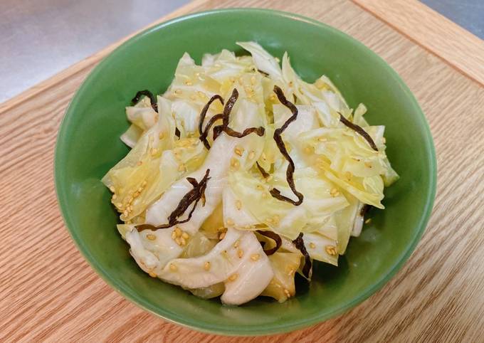 How to Make Super Quick Homemade Shiokonbu cabbage(Salted kelp cabbage)