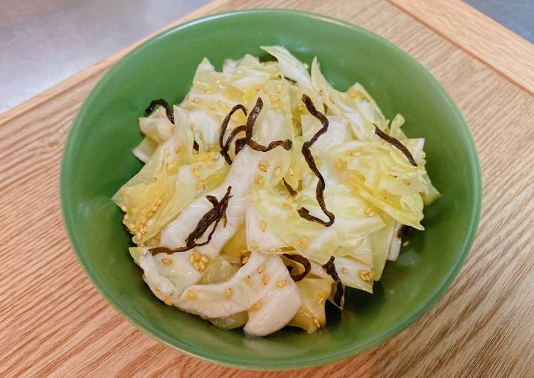 Recipe of Quick Shiokonbu cabbage(Salted kelp cabbage)