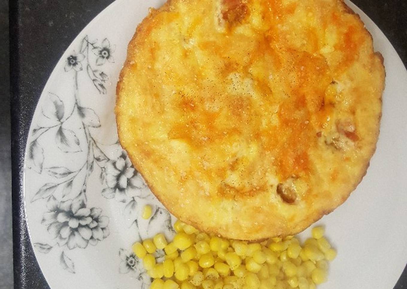 Recipe of Homemade Two cheese and cherry tomato omelette :)