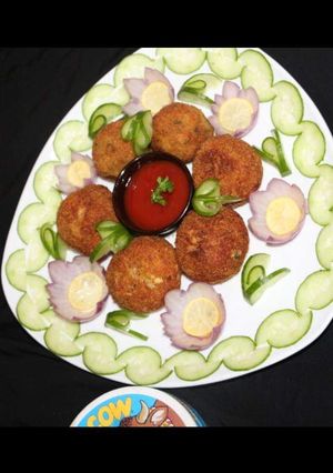 A picture of Cheezy potatoes balls.