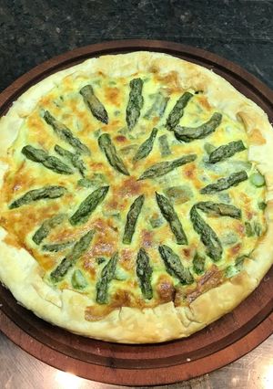 Una foto de Tarta de espárragos