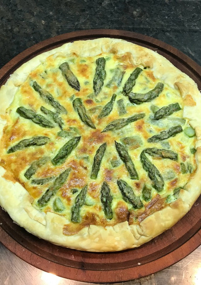 Una foto de Tarta de espárragos