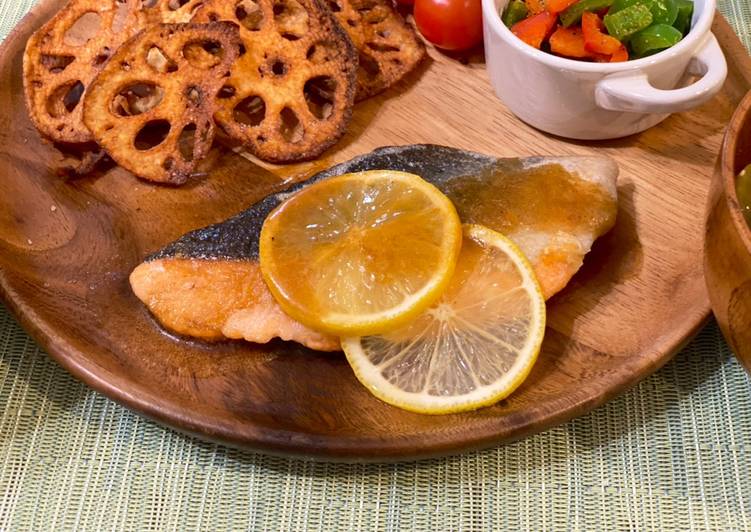 Resepi Salmon Meuniere in 15mins (Japanese style) Sedap 10 Bahan ⋆