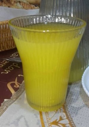 صورة لوصفة عصير الفواكه 🍎🍌بمركز البرتقال 🍊
