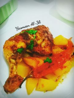 صورة لوصفة صينية دجاج مع الخضار 🌸
