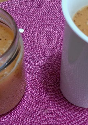 Una foto de Jugo de papaya y arándanos