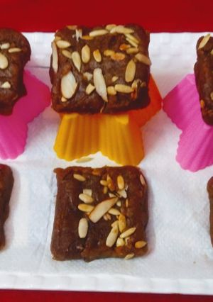 A picture of Singhara barfi.