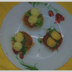 A picture of Potato Vermicelli Bird Nest.