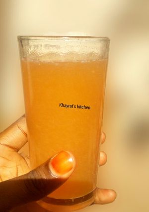 A picture of African star apple juice(agwalumo).