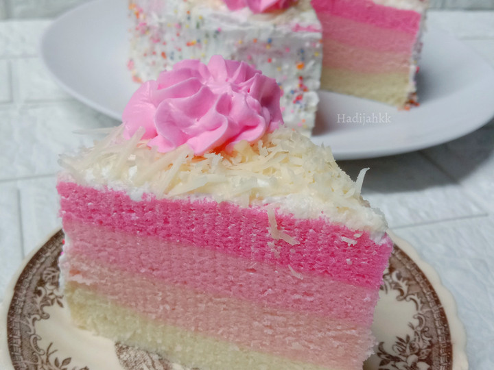 Resep Bolu Kukus Ombre Putih Telur yang Enak