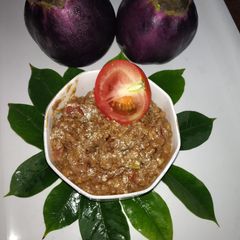 A picture of Brinjal bharta.