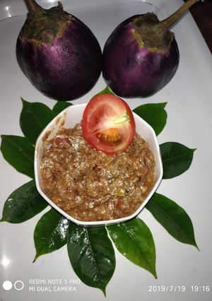 A picture of Brinjal bharta.