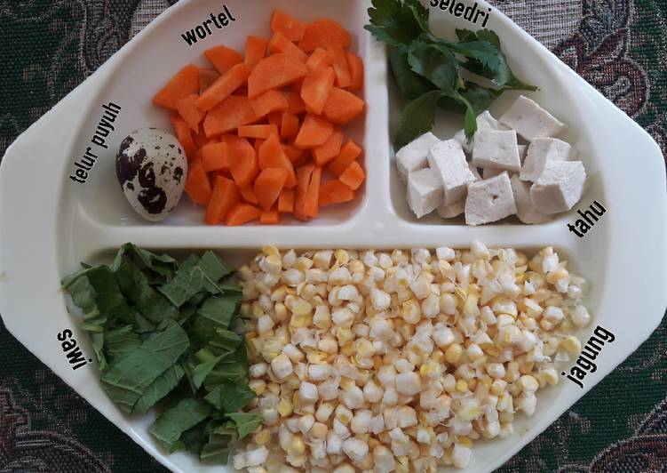 Mpasi 4⭐ 7M+ 🍜 Soup jagung telur puyuh 🌽🥕🌱🌿🥚