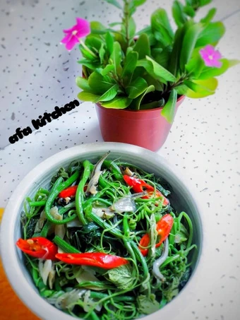 Cara Mudah Membuat Resep Tumis daun labu siam&amp;teri yang Lezat Sekali Anti Ribet, Mantap Sekali