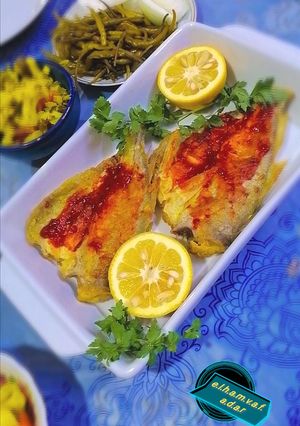 عکسی از دستور ماهی تند و تیز وخوش عطر🌶️🔥♨️☘️🍀☘️