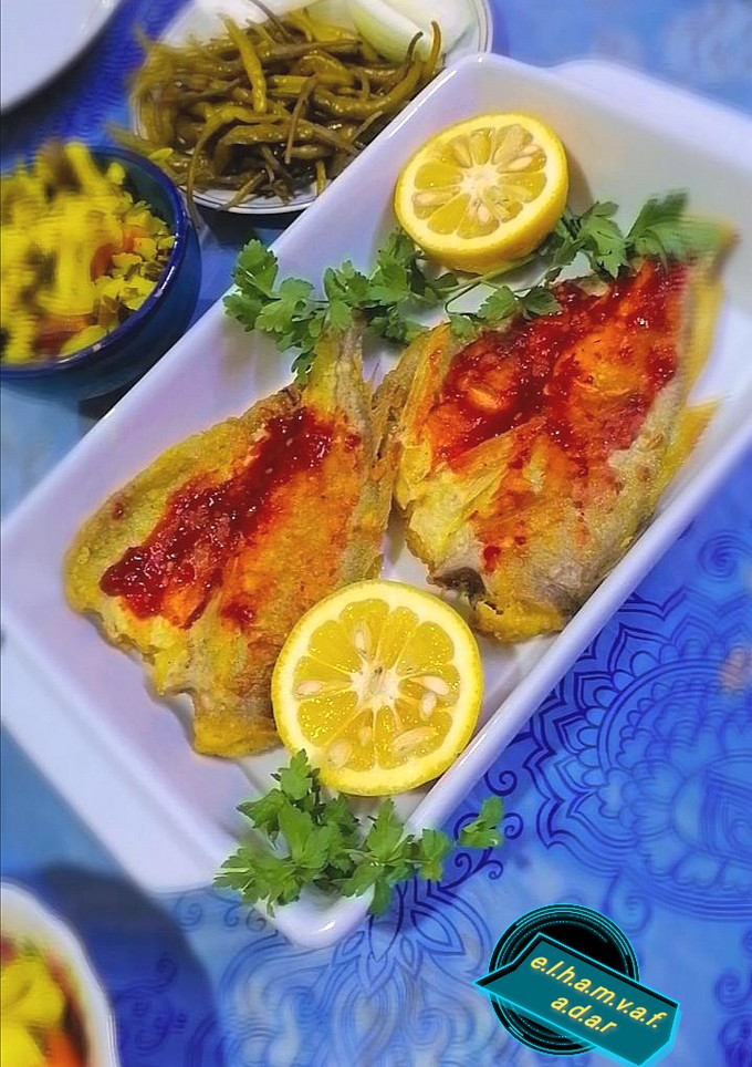 عکسی از دستور ماهی تند و تیز وخوش عطر🌶️🔥♨️☘️🍀☘️
