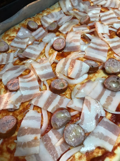 Фото Домашня піца з беконом🥓.