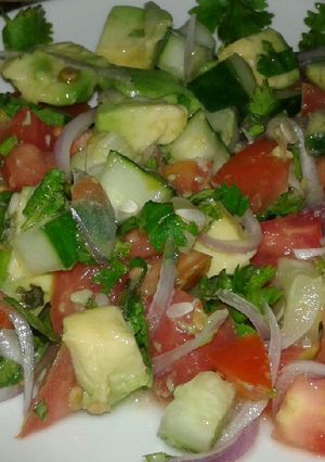 A picture of Cucumber /avocado salad#salad contest.