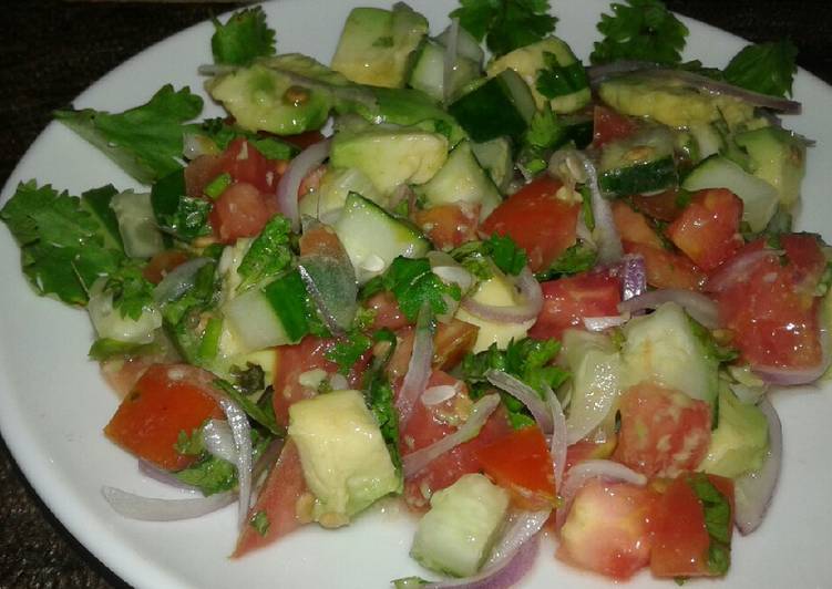 Easiest Way to Make Homemade Cucumber /avocado salad#salad contest