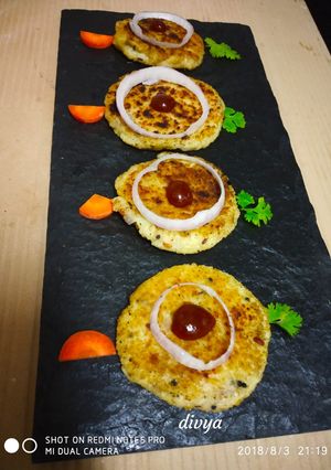 A picture of Left over upma cutlets.