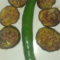 A picture of Baigan Bhaja.