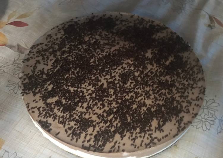 Tarta fría de limón y gelatina de chocolate 🍫