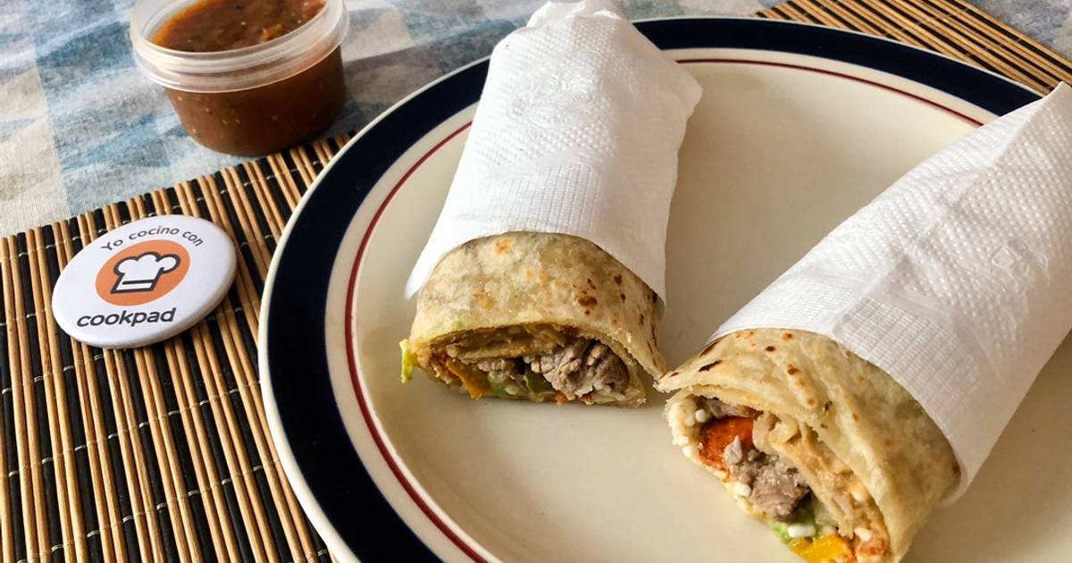 Burrito Percherón chuky Receta sonorense Receta de Comidas de un
