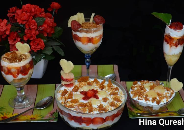 Mix fruit crunchy dessert