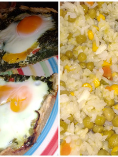 Una foto de Tarta de espinacas y ensalada