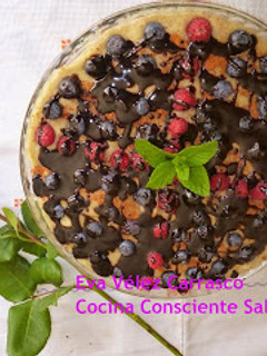 Una foto de Tarta de plátano y carobella