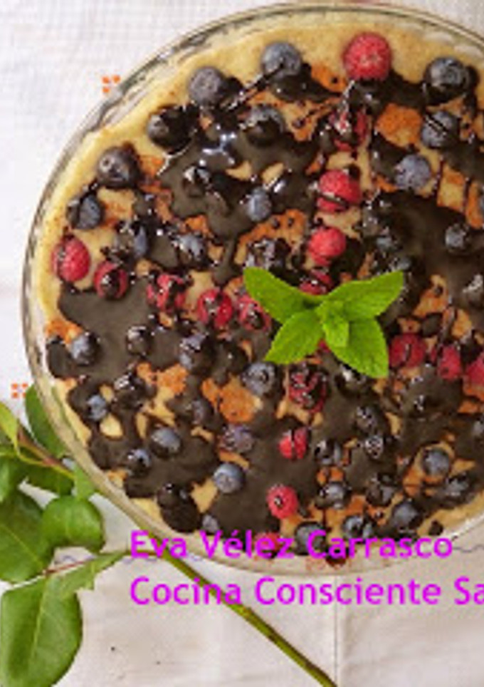 Una foto de Tarta de plátano y carobella