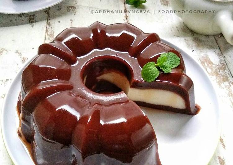 Resep Puding Cokelat Vanila, Lezat