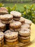 Alfajores de vainilla, chocolate y nuez🍫
