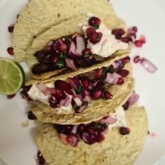 A picture of Vegetarian tacos.