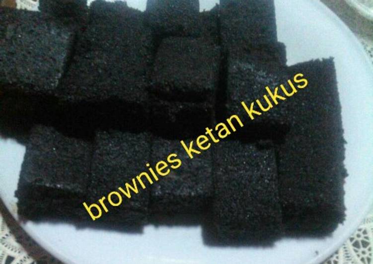 Brownies kukus ketan hitam