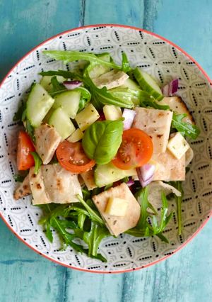A picture of Cheese and Tomato Salad.
