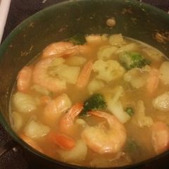 A picture of Simmering Seafood Delight.