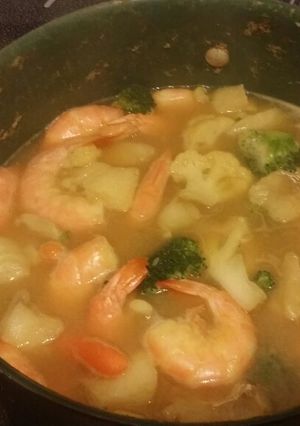A picture of Simmering Seafood Delight.