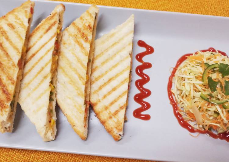 Recipe of Favorite Vegetable Cheese Grilled Sandwich