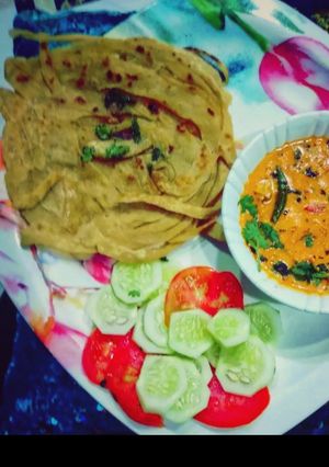 A picture of Firni paratha.