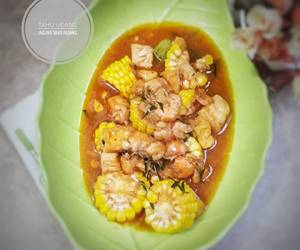 Cara Membuat Tahu udang jagung saus padang wangi jeruk Gurih Mantul